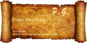 Popu Gotfrid névjegykártya